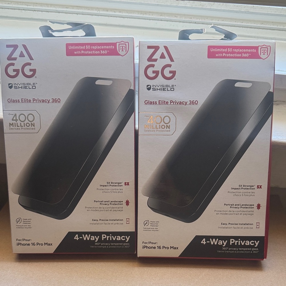 Glass Elite Privacy 360 Screen Protector for iPhone 16 Pro Max - Black